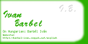 ivan barbel business card