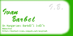 ivan barbel business card